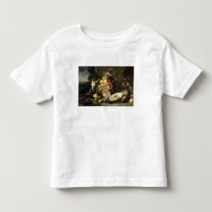 Drei Affen, die Frucht (Öl, stehlen auf Leinwand) Kleinkind T-shirt