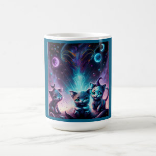 Drei Alien Kätzchen in einer anderen Welt Kaffeetasse