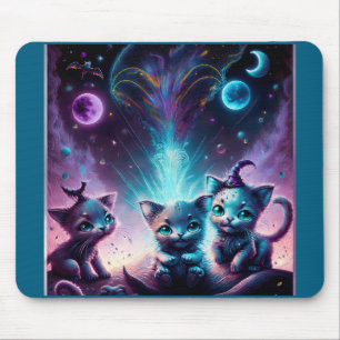 Drei Alien Kätzchen in einer anderen Welt Mousepad