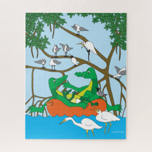 Drei Alligatoren-Puzzle Puzzle