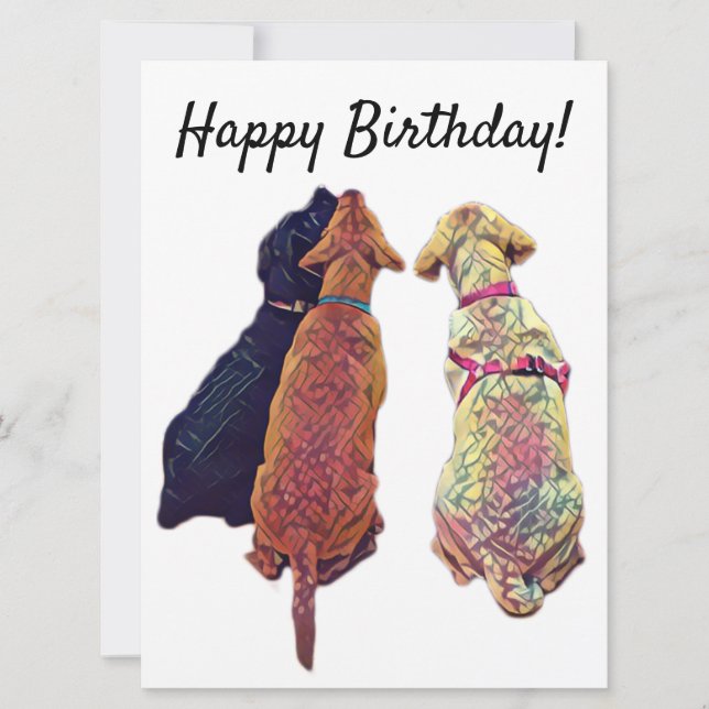 Drei Amigos I Flat Birthday Card (Vorderseite)