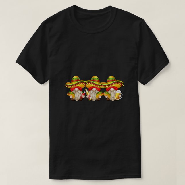 Drei Amigos mit mexikanischen Fiesta-Nomaden für C T-Shirt (Design vorne)