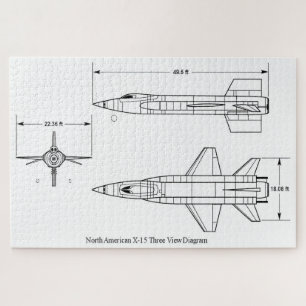 Drei-Ansicht-Diagramm für die nordamerikanische X- Puzzle