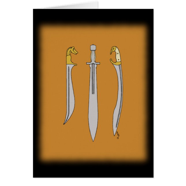 Drei antike griechische Schwerter (Vorne)