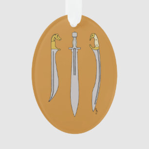 Drei antike griechische Schwerter Ornament