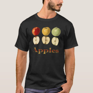 Drei Äpfel ~ Botanische Frucht ~ Jeder Hintergrund T-Shirt