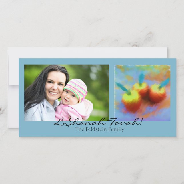 Drei Apfel-Foto-Karte Feiertagskarte (Vorderseite)