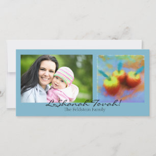 Drei Apfel-Foto-Karte Feiertagskarte