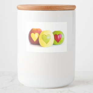 Drei Äpfel Lebensmitteletikett