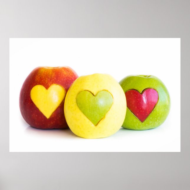 Drei Äpfel Poster (Vorne)