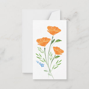 Drei Aquarellbäume Bouquet Mitteilungskarte