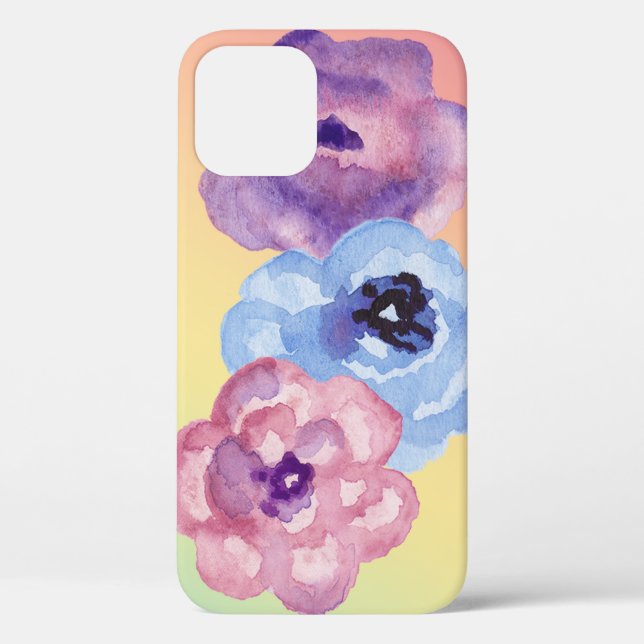 Drei Aquarellfarben auf Pastel Gradient Case-Mate iPhone Hülle (Rückseite)