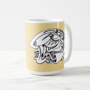 Drei Aspekte zeichnend Tinte Kaffeetasse