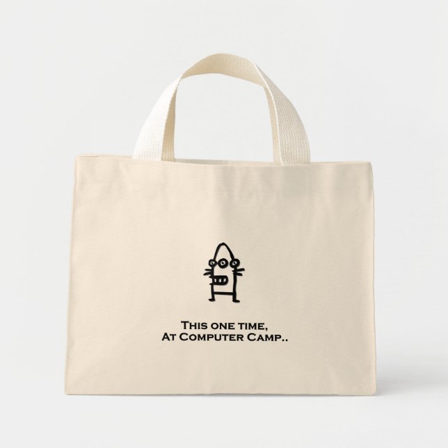 Drei Augen bohren dieses Mal im Computerlager Mini Stoffbeutel (Vorne)