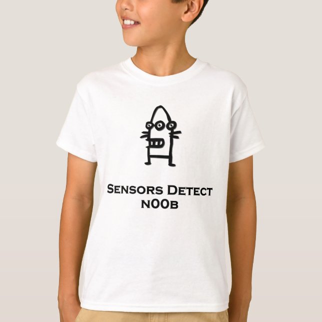 Drei Augen-Bot-Sensoren erkennen n00b T-Shirt (Vorderseite)