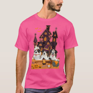 Drei australische Schäferhunde Hexe Beängstigend M T-Shirt
