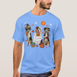 Drei australische Schäferhunde Hexe Beängstigend M T-Shirt