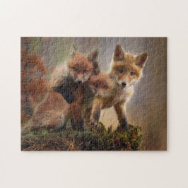 Drei Baby Red Foxes Puzzle