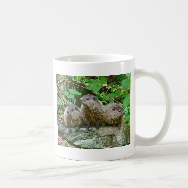Drei Babymurmeltier Tasse (Rechts)