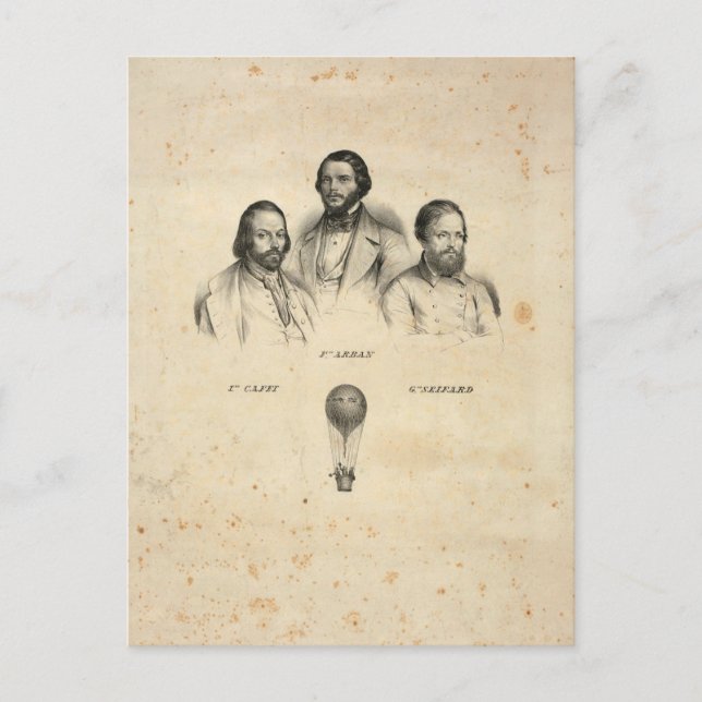 Drei Balloonisten Postkarte (Vorderseite)