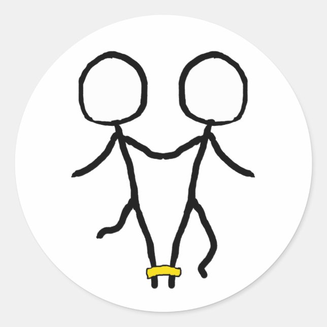 Drei Bänder Runder Aufkleber (Vorderseite)