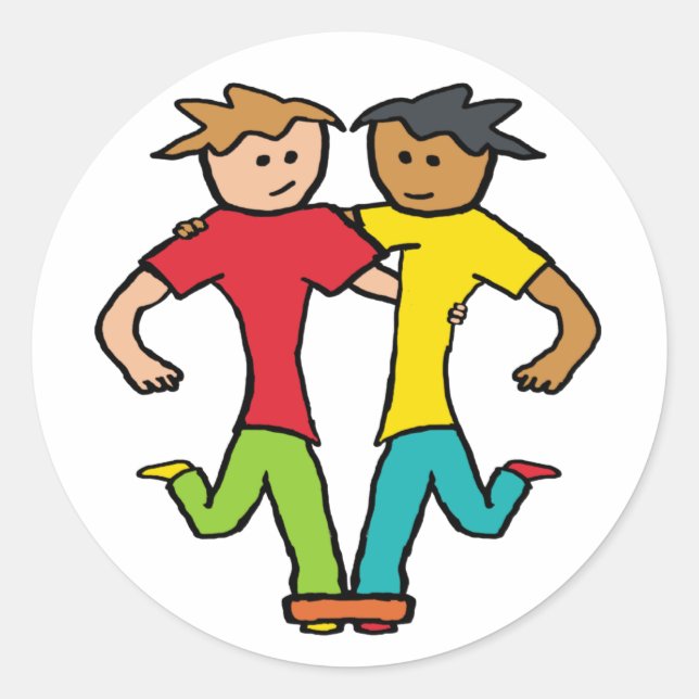 Drei Bänder Runder Aufkleber (Vorderseite)