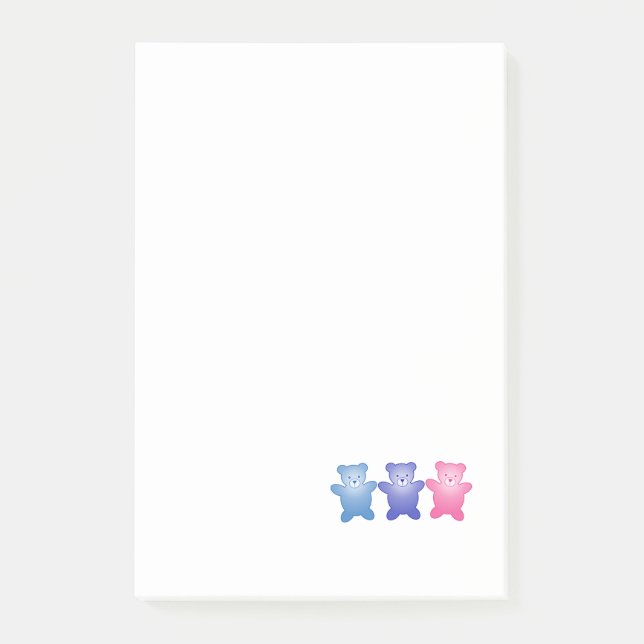 Drei Bären Post-it Klebezettel (Vorderseite)