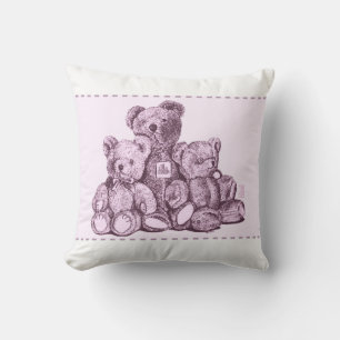 Drei Bären rosa Kissen