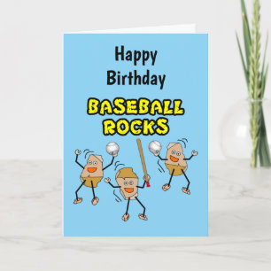 Drei Baseball-Steine Karte