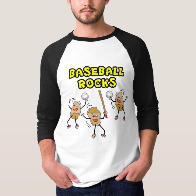 Drei Baseball-Steine T-Shirt (Vorderseite)