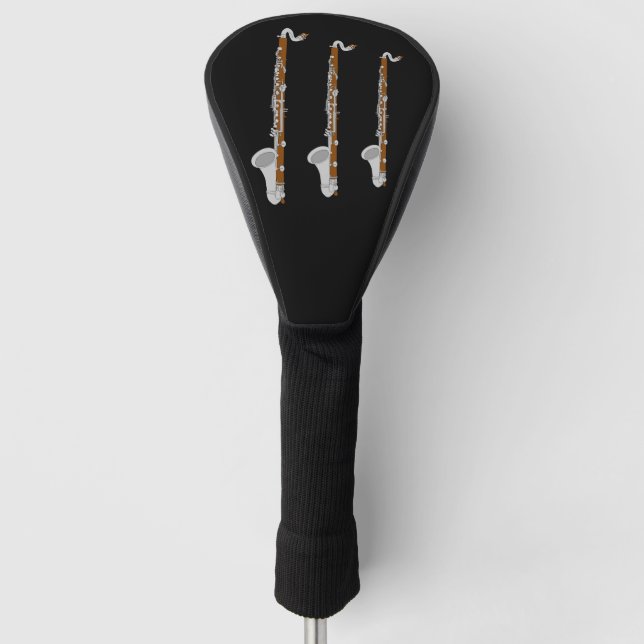 Drei Bass Clarinets Golf Headcover (Vorderseite)