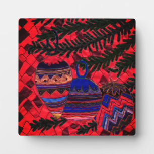 Drei Baubles Fotoplatte