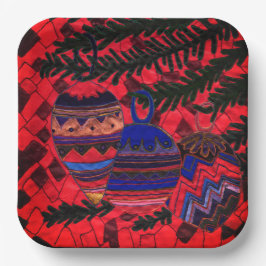 Drei Baubles Pappteller