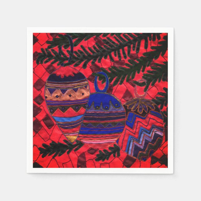 Drei Baubles Serviette (Vorderseite)