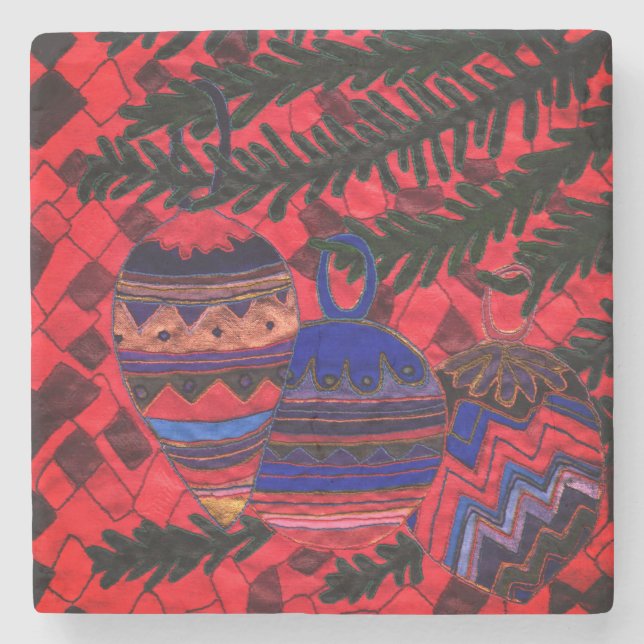 Drei Baubles Steinuntersetzer (Vorderseite)