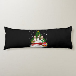 Drei Beagle Weihnachtsmann mit Weihnachtsbaum Seitenschläferkissen