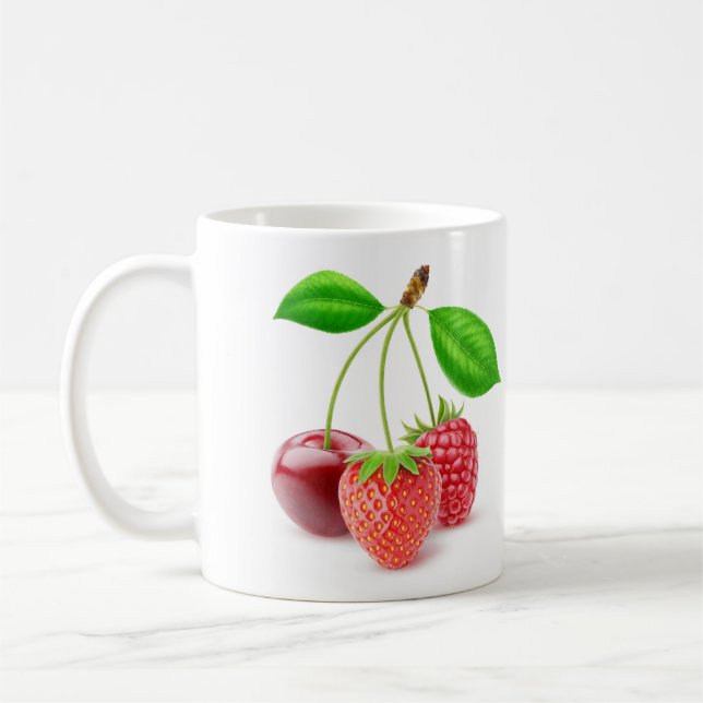 Drei Beeren Kaffeetasse (Links)