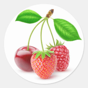 Drei Beeren Runder Aufkleber