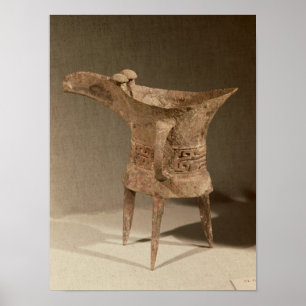 Drei-Beine-Chueh-Behälter zum Erwärmen von Wein Poster