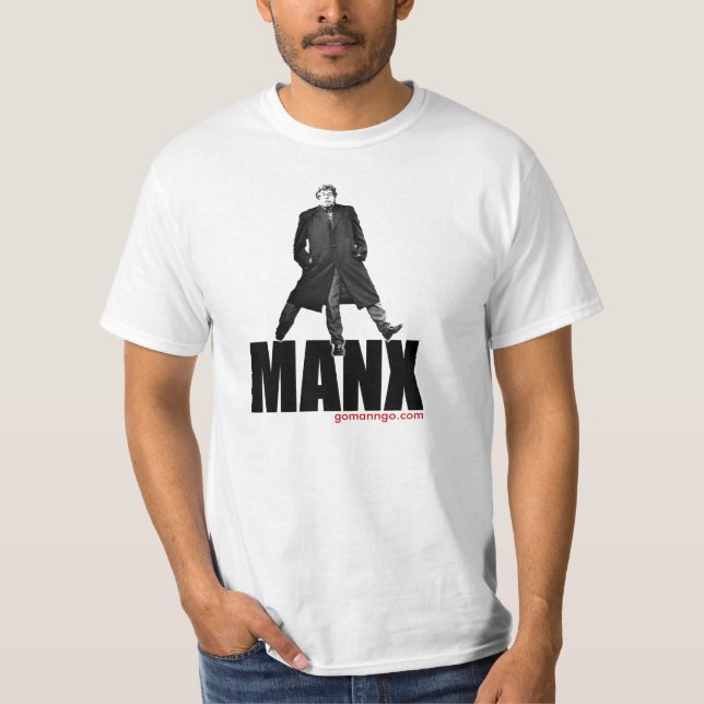 Drei Beine = Manx T-Shirt (Vorderseite)