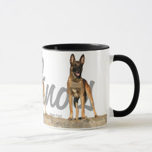 Drei Belgier Malinois mit Zuchtname Tasse
