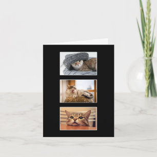 Drei benutzerdefinierte Cat-Foto Danke-Karte Karte