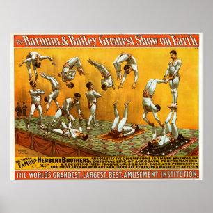 Drei berühmte Herbert Brothers Circus Poster