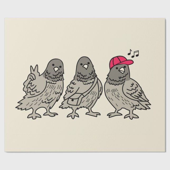 Drei beste Freunde Geschenkpapier (Flach)