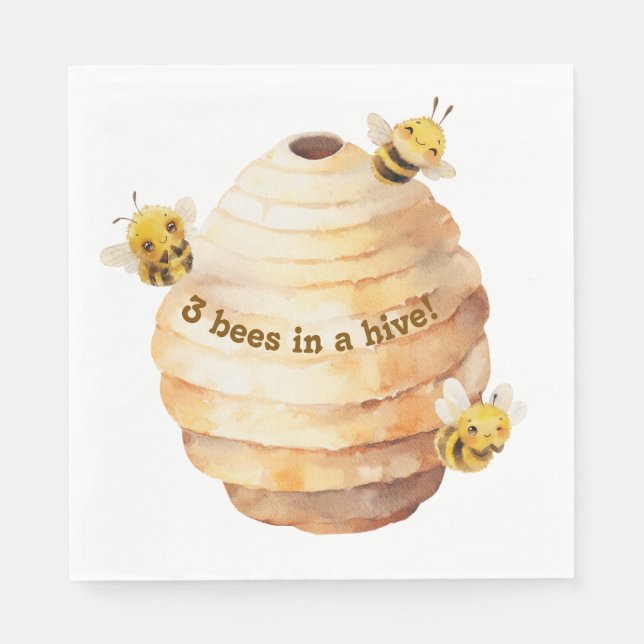 Drei Bienen Napkins Serviette (Vorderseite)