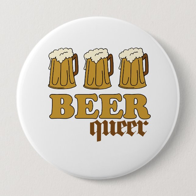 Drei Bier Queer Button (Vorderseite)