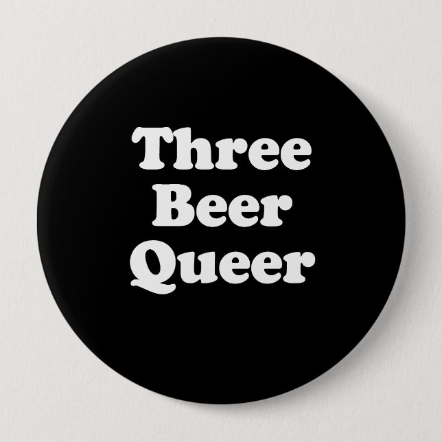 Drei Bier Queer Button (Vorderseite)