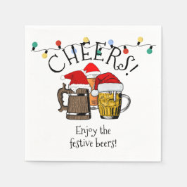 DREI BIERS CHEERS Weihnachtsmarktpapier Serviette