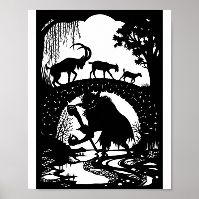 Drei Billy-Bohnen Gruff Poster (Vorne)