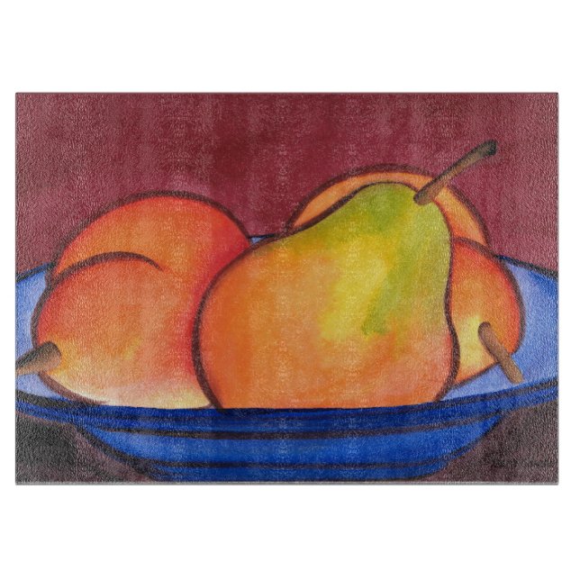 Drei Birnen Schneidebrett (Vorderseite)